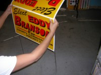 cardboard signs, cardboard yard signs, cardboard lawn signs, political cardboard, election cardboard, campaign cardboard