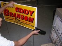 cardboard yard signs, cardboard lawn signs, political cardboard, election cardboard, campaign cardboard