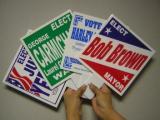 paddle signs,election, campaign, political